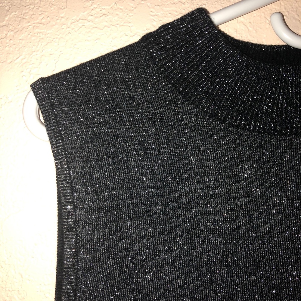 ✨vintage✨ sparkle high neck tank top